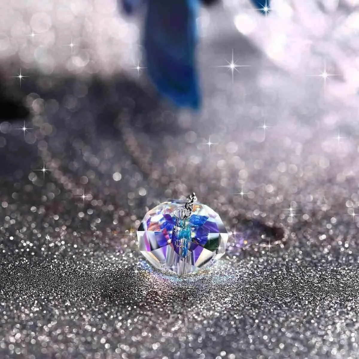 گردنبند آویز زنانه نقره استرلینگ 925 با روکش طلای 18 عیار و کریستال های سواروسکی، بسته هدیه دخترانه، جواهرات مد روز J.Rosée مدل JR222