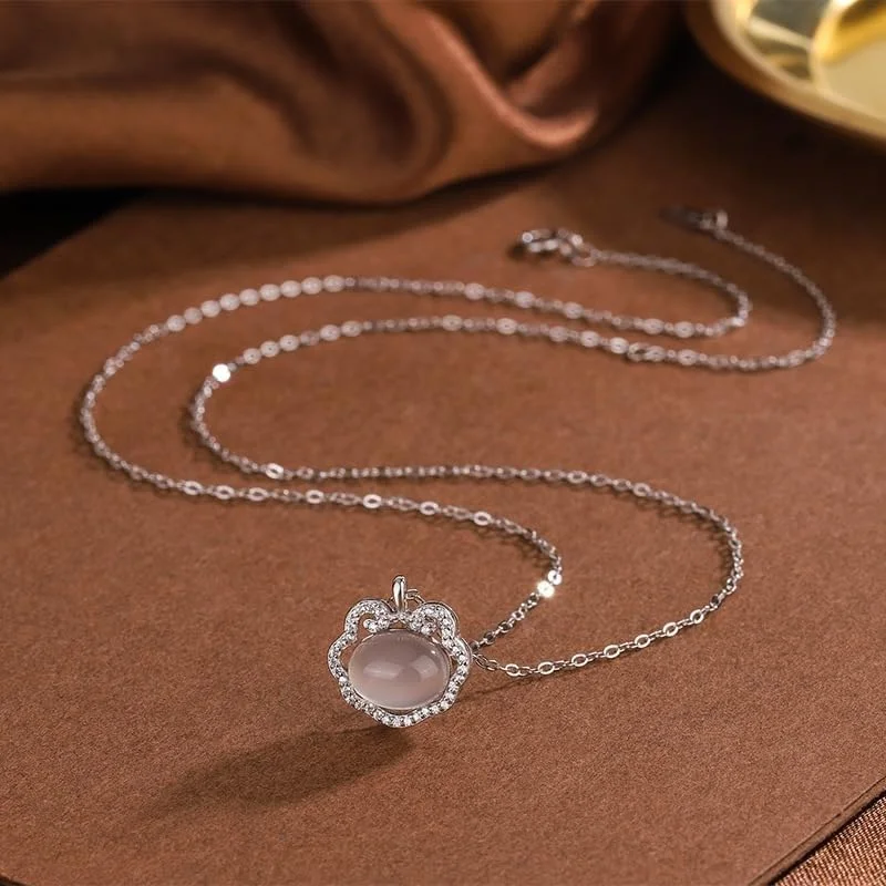 گردنبند آویز نقره استرلینگ 925 زنانه با سنگ یشم J.Rosée مدل JR-1096 گردنبند آویز نقره استرلینگ 925 زنانه با سنگ یشم J.Rosée مدل JR-1096