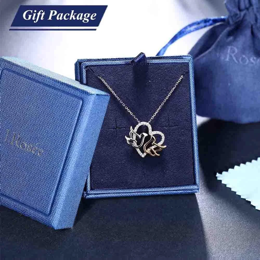 گردنبند آویز نقره استرلینگ 925 سواروسکی المنتز زنانه جواهرات JRosee (قلب کبوتر) گردنبند آویز نقره استرلینگ 925 سواروسکی المنتز زنانه جواهرات JRosee (قلب کبوتر)
