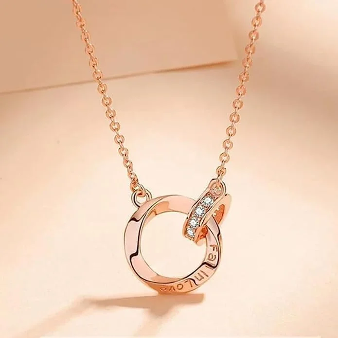 گردنبند آویز نقره استرلینگ 925 با روکش طلای رزگلد و کریستال فشن طرح موبیوس، بستهبندی هدیه زنانه، جواهرات فشن J.Rosée مدل JR-1094 گردنبند آویز نقره استرلینگ 925 با روکش طلای رزگلد و کریستال فشن طرح موبیوس، بستهبندی هدیه زنانه، جواهرات فشن J.Rosée مدل JR-1094