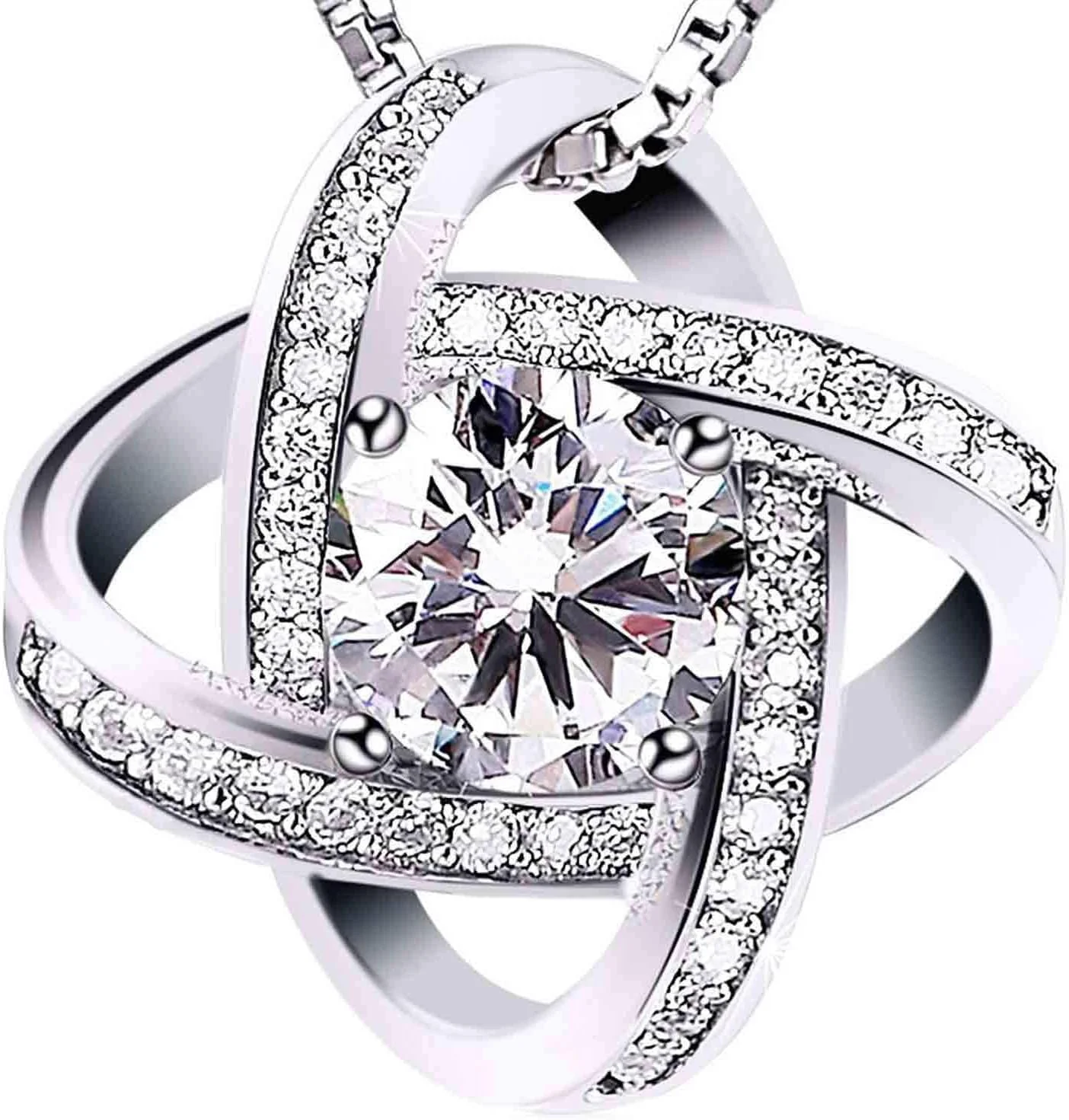 گردنبند آویز قلب زنانه J.Rosée با کریستال های سواروسکی، روکش طلای 18 عیار و نقره استرلینگ 925، مناسب هدیه برای بانوان و دختران، جواهرات فشن مدل Jr616