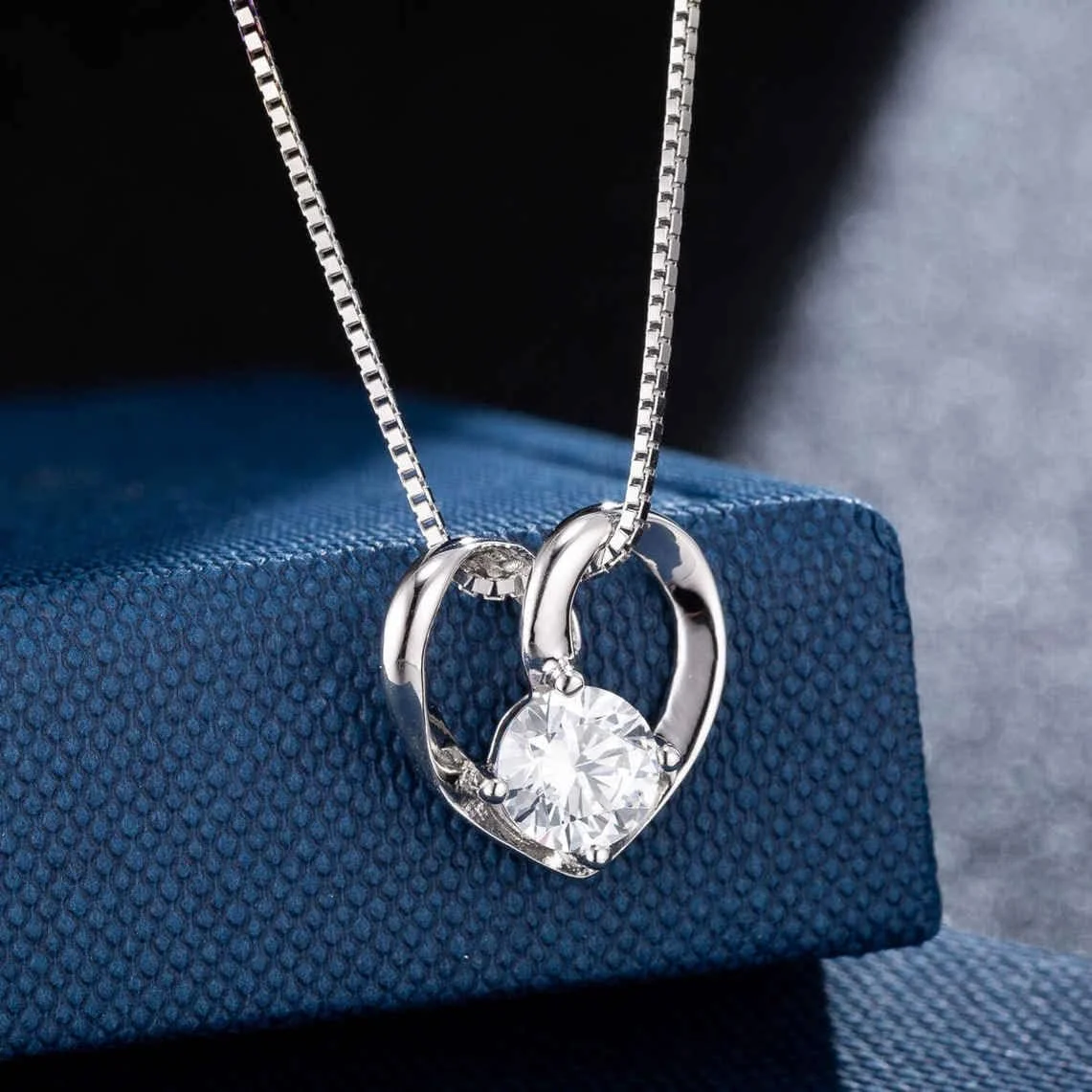 گردنبند آویز نگین دار زنانه با روکش طلای کریستال سواروسکی المنتز نقره استرلینگ 925 بسته بندی هدیه جواهرات مد روز J.Rosée