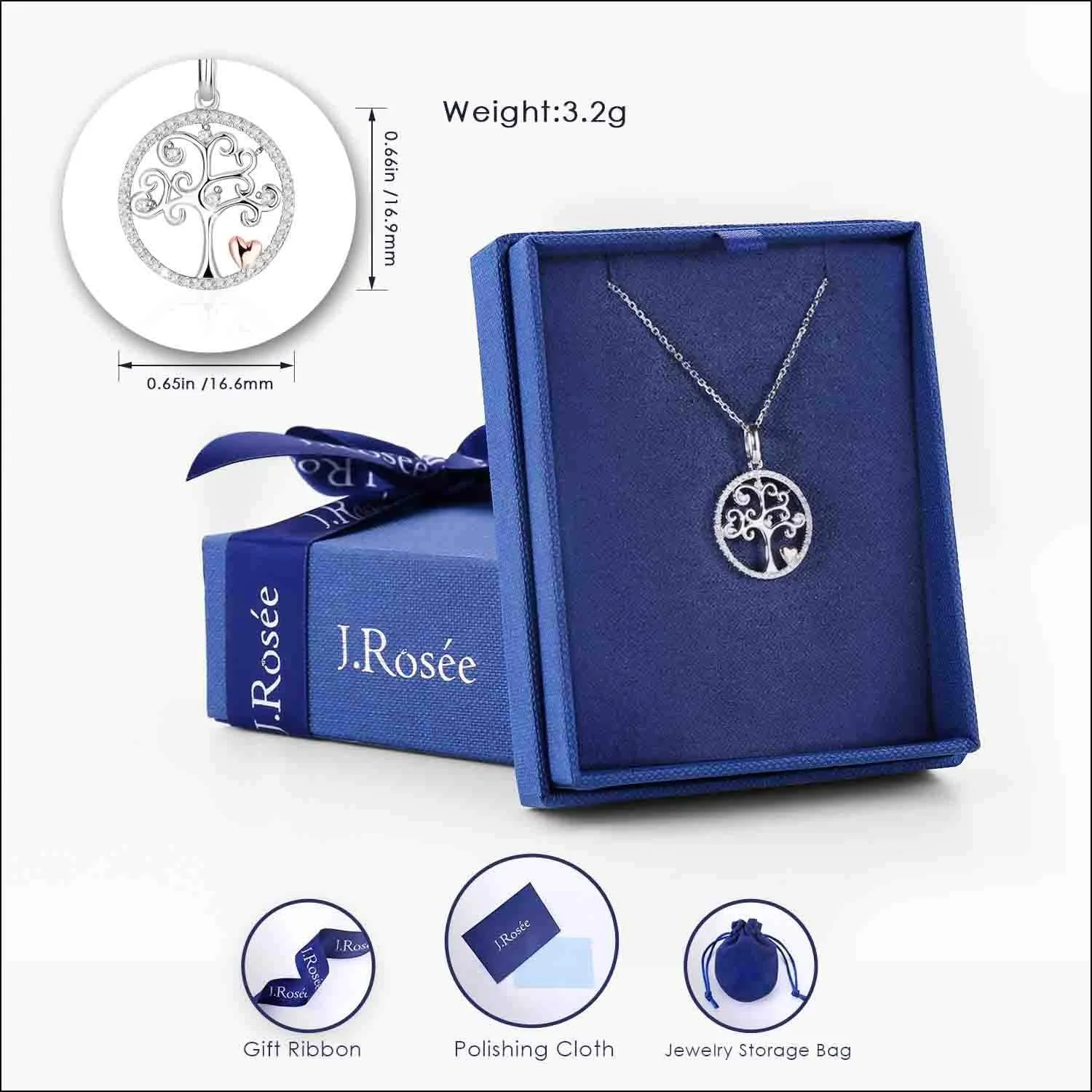 گردنبند آویز نقره استرلینگ 925 با کریستال های سواروسکی المنتز برند جی. رُزه مناسب هدیه برای بانوان و دختران - جواهرات جی. رُزه مدل Jr915 گردنبند آویز نقره استرلینگ 925 با کریستال های سواروسکی المنتز برند جی. رُزه مناسب هدیه برای بانوان و دختران - جواهرات جی. رُزه مدل Jr915