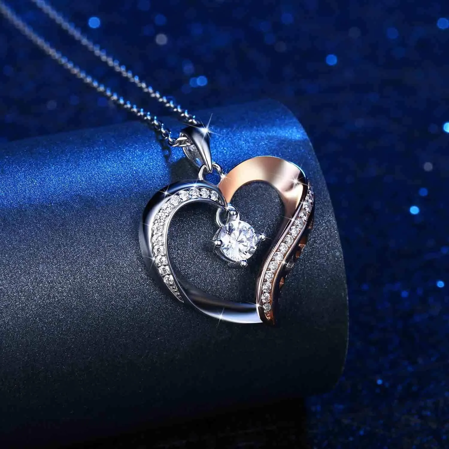 گردنبند آویز نقره استرلینگ 925 زنانه با کریستال های سواروسکی، هدیه ای برای بانوان و دختران از جواهرات جی رز گردنبند آویز نقره استرلینگ 925 زنانه با کریستال های سواروسکی، هدیه ای برای بانوان و دختران از جواهرات جی رز