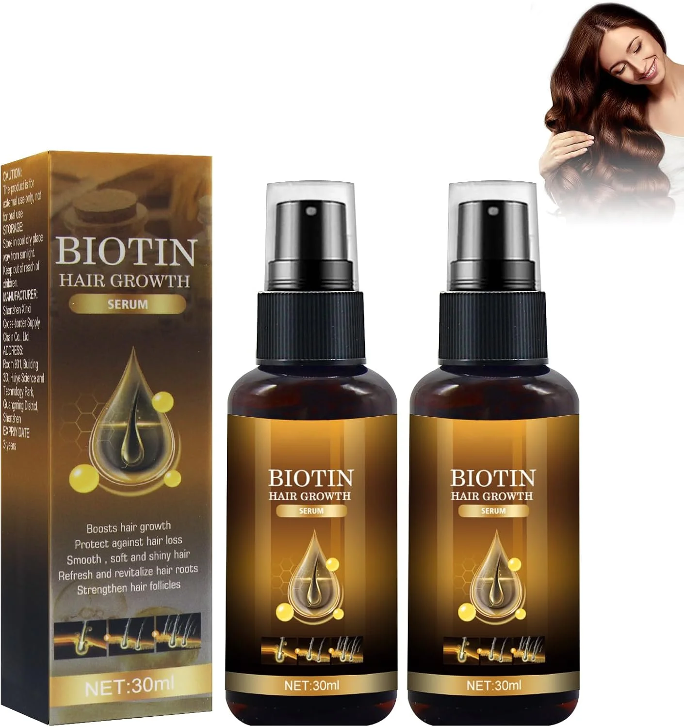 سرم رشد مو KUIRUNRX®، دو عدد سرم رشد مو بیوتین، سرم لوکس رشد مو بیوتین برای زنان و مردان برای تسریع رشد مو و مقابله با ریزش مو (30 میلی لیتر) سرم رشد مو KUIRUNRX®، دو عدد سرم رشد مو بیوتین، سرم لوکس رشد مو بیوتین برای زنان و مردان برای تسریع رشد مو و مقابله با ریزش مو (30 میلی لیتر)