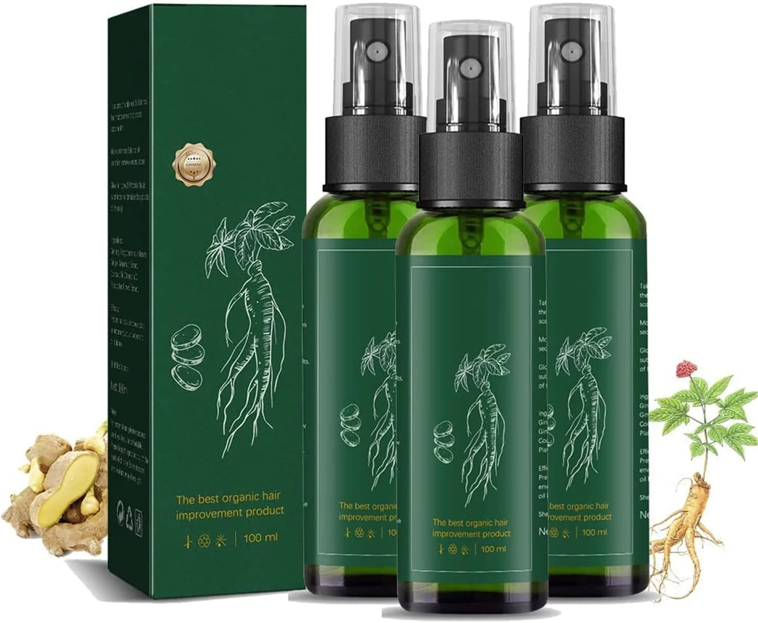 اسپری احیا کننده مو با جینسینگ قرمز KORTIN، اسپری سرم رشد مجدد مو با جینسینگ کره ای هیونگانگ برای ریزش موی زنان و مردان (3 عدد) اسپری احیا کننده مو با جینسینگ قرمز KORTIN، اسپری سرم رشد مجدد مو با جینسینگ کره ای هیونگانگ برای ریزش موی زنان و مردان (3 عدد)