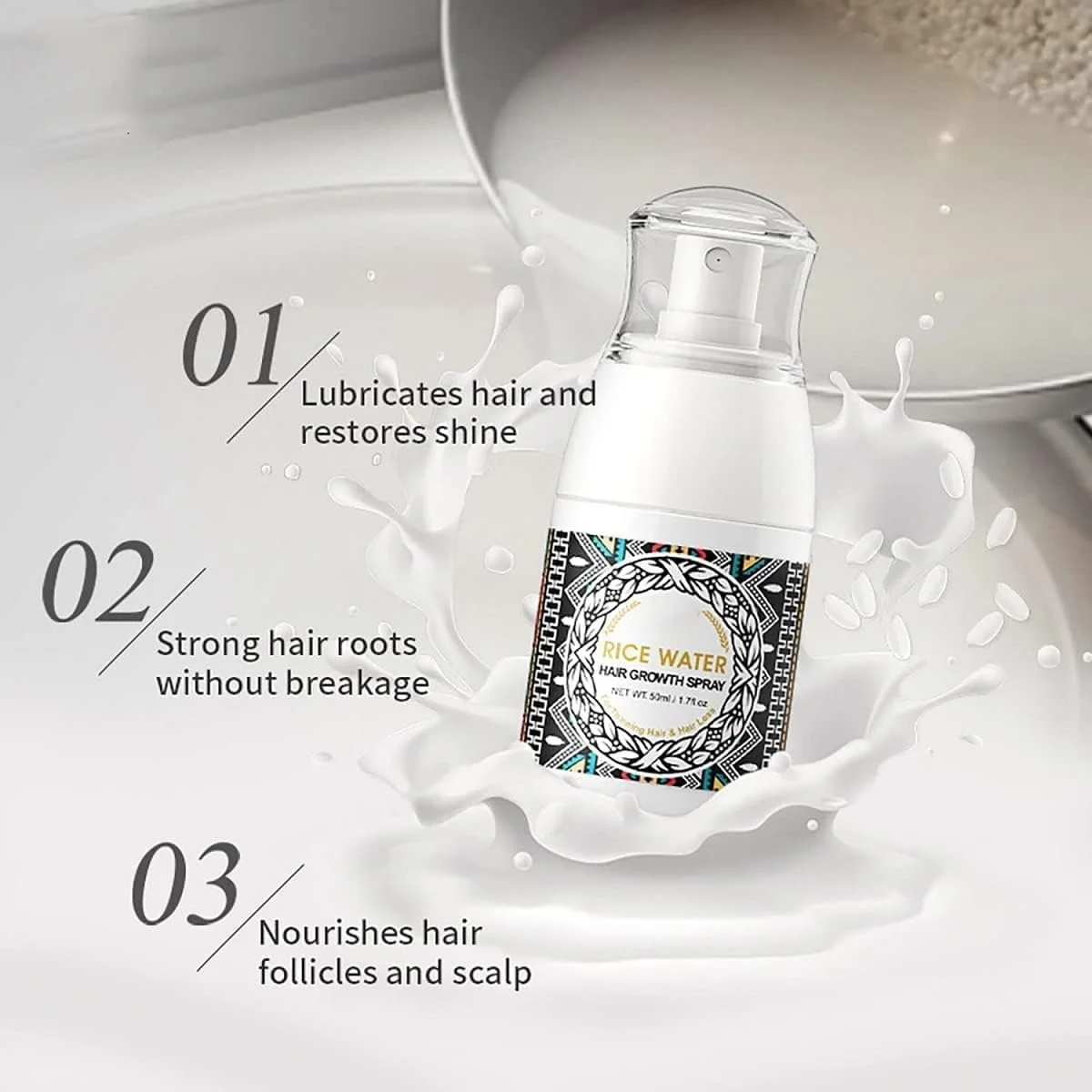 سرم موی برنج Kuse-scene، سرم موی برنج Kuse-scene، سرم رشد موی برنج، آب برنج برای رشد مو، اسپری آب برنج تخمیر شده، برای نازک شدن مو و ریزش مو