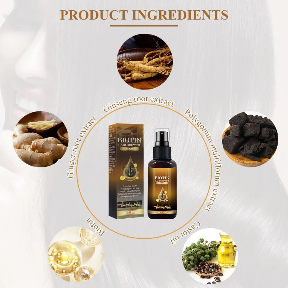 سرم رشد مو KUIRUNRX®، دو عدد سرم رشد مو بیوتین، سرم لوکس رشد مو بیوتین برای زنان و مردان برای تسریع رشد مو و مقابله با ریزش مو (30 میلی لیتر) سرم رشد مو KUIRUNRX®، دو عدد سرم رشد مو بیوتین، سرم لوکس رشد مو بیوتین برای زنان و مردان برای تسریع رشد مو و مقابله با ریزش مو (30 میلی لیتر)