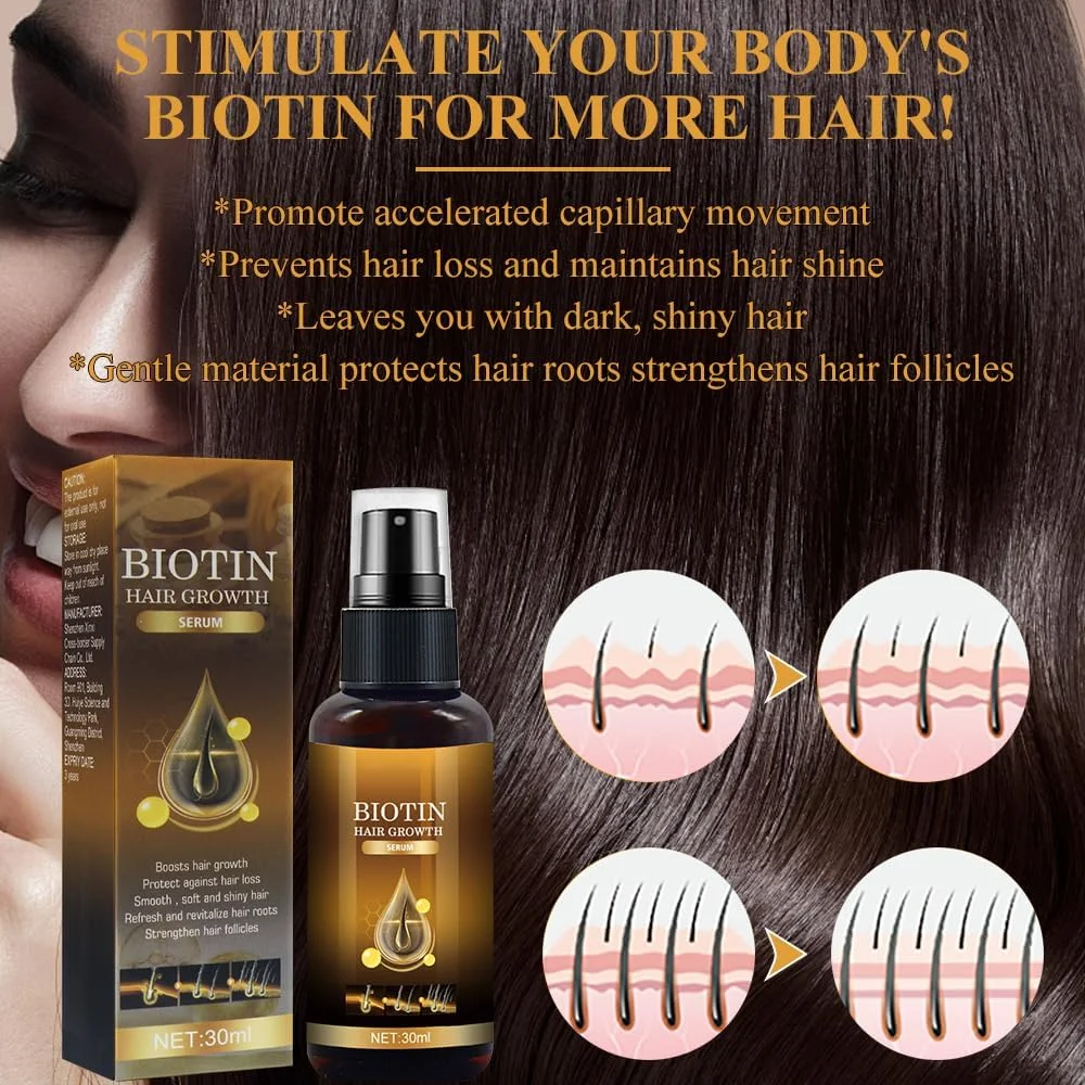 سرم رشد مو KUIRUNRX®، دو عدد سرم رشد مو بیوتین، سرم لوکس رشد مو بیوتین برای زنان و مردان برای تسریع رشد مو و مقابله با ریزش مو (30 میلی لیتر) سرم رشد مو KUIRUNRX®، دو عدد سرم رشد مو بیوتین، سرم لوکس رشد مو بیوتین برای زنان و مردان برای تسریع رشد مو و مقابله با ریزش مو (30 میلی لیتر)