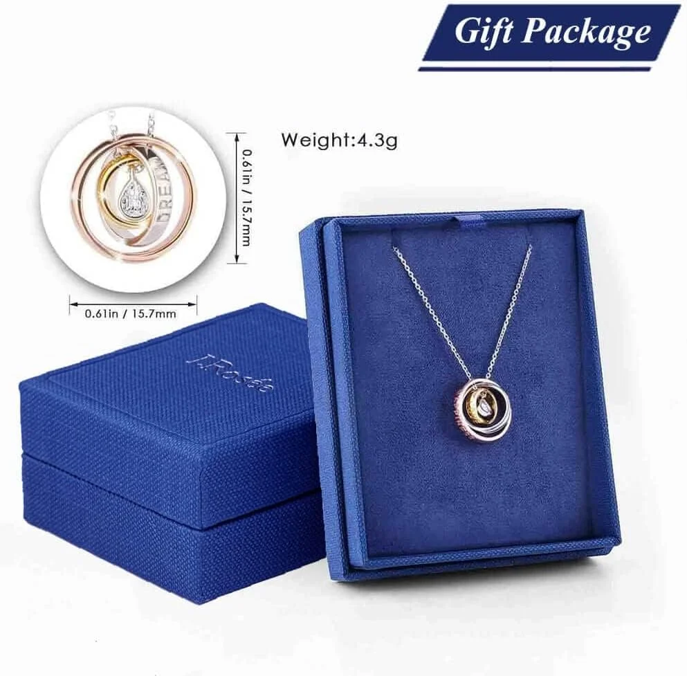 گردنبند آویز زنانه نگین سواروسکی، روکش طلای 18 عیار، نقره استرلینگ 925، طرح الماس، بسته هدیه برای بانوان و دختران، جواهرات مد روز J.Rosée گردنبند آویز زنانه نگین سواروسکی، روکش طلای 18 عیار، نقره استرلینگ 925، طرح الماس، بسته هدیه برای بانوان و دختران، جواهرات مد روز J.Rosée