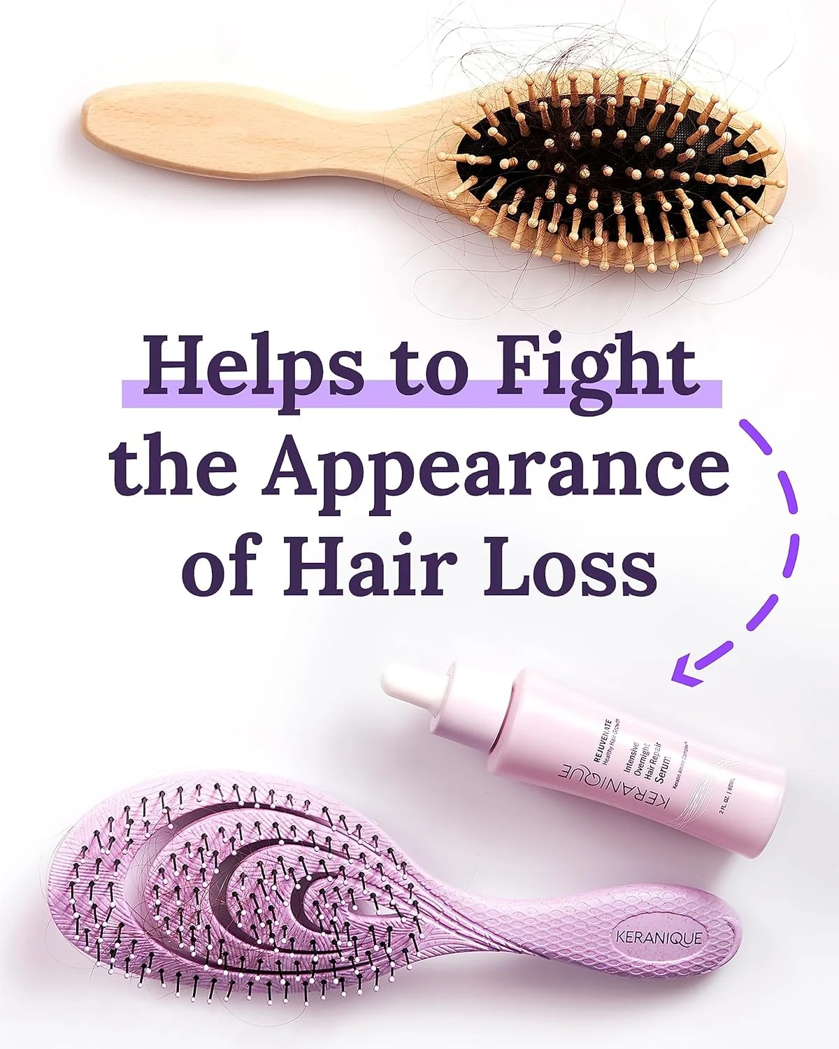 سرم موی شبانه فشرده کرانیک، 2 اونس مایع – کمپلکس آمینو کراتین، بدون سولفات، رنگ و پارابن | کمک به رشد موهای بلندتر، تقویت سلامت و استحکام موهای نازک