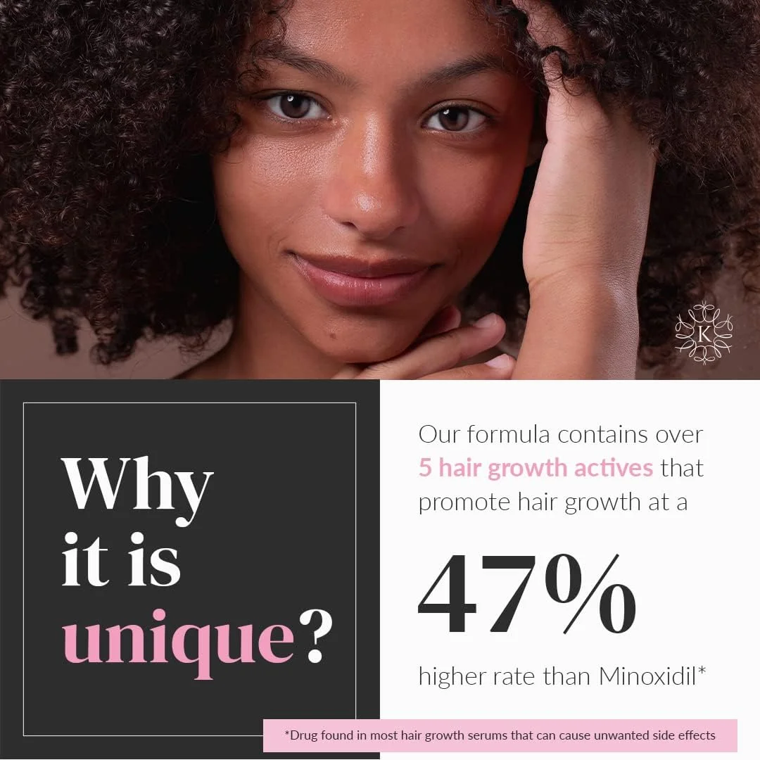 سرم رشد موی K Kerotin - درمان قطره ای فشرده رشد مو - تقویت رشد طبیعی و سالم مو، افزایش تراکم مو، کاهش ریزش مو - ترویج موهای بلندتر و ضخیم تر