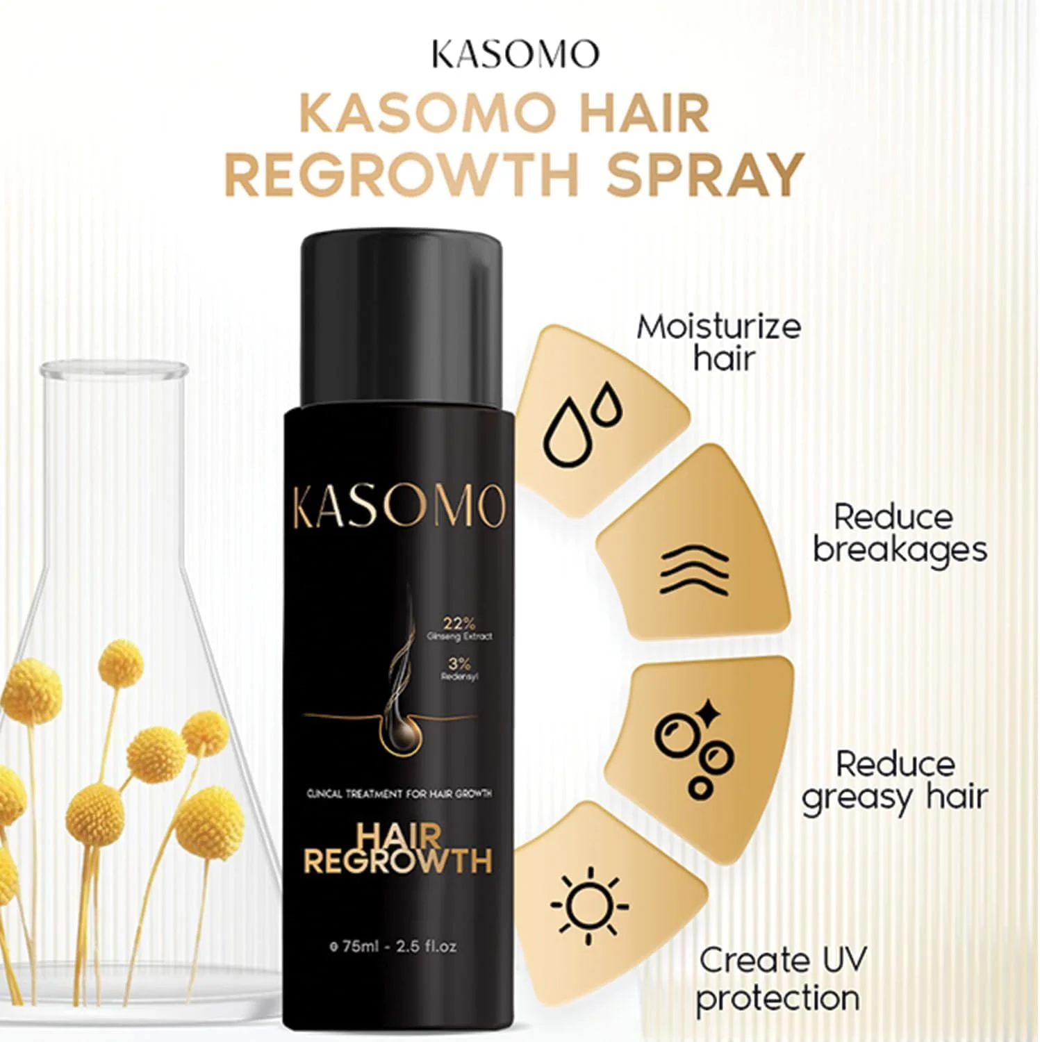 کازومو سرم رشد مو (75 میلی لیتر) به همراه درمارولر اشانتیون - 3% ردنسيل + 22% عصاره جینسینگ برای مو و ریش، تسکین خارش، اسپری رشد مجدد موهای پرپشت تر و قوی تر کازومو سرم رشد مو (75 میلی لیتر) به همراه درمارولر اشانتیون - 3% ردنسيل + 22% عصاره جینسینگ برای مو و ریش، تسکین خارش، اسپری رشد مجدد موهای پرپشت تر و قوی تر