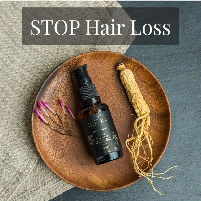 سرم موی سم زدای ایکسورا غنی شده با جینسینگ و سیر، محرک رشد مو و جلوگیری از ریزش مو - 30 میلی لیتر ارگانیک تایید شده