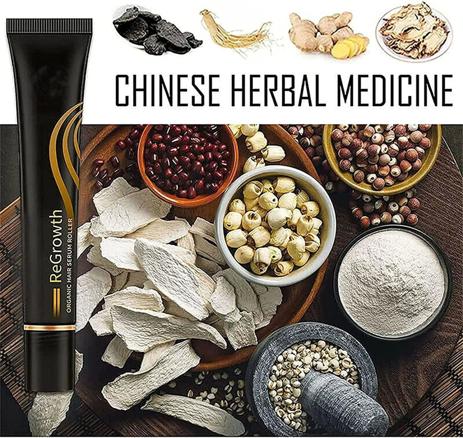 سرم تقویت کننده مو رولی سر، اسانس رشد مو با ماساژور رولی سه گانه، ست غلتکی سرم موی ارگانیک، برای آقایان و بانوان با انواع مو (2 عدد)