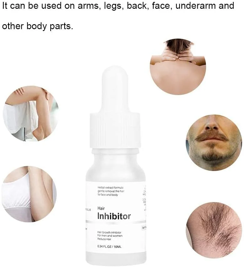 سرم ملایم مهار کننده رشد مو، لوسیون کند کننده رشد مو با عصاره های گیاهی طبیعی، مناسب برای موهای صورت، بازوها، پاها و بدن، مهار کننده رشد مجدد موی موهای زائد برای خانم ها و آقایان