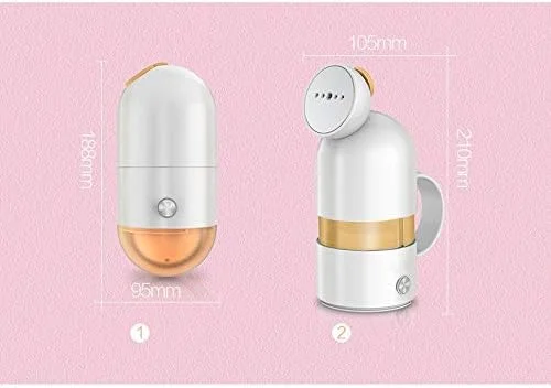 بخارگر لباس کپسولی جدید برای مسافرت، خانگی، مینی، قابل حمل، اتو بخار سریع گرم شونده، برس تمیز کننده (رنگ: نقره ای) بخارگر لباس کپسولی جدید برای مسافرت، خانگی، مینی، قابل حمل، اتو بخار سریع گرم شونده، برس تمیز کننده (رنگ: نقره ای)