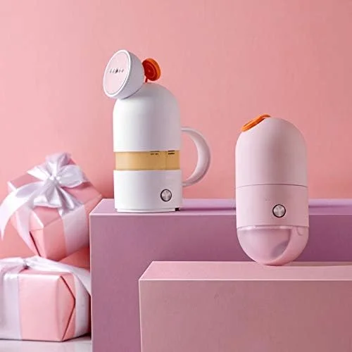 بخارگر لباس کپسولی جدید برای مسافرت، خانگی، مینی، قابل حمل، اتو بخار سریع گرم شونده، برس تمیز کننده (رنگ: نقره ای) بخارگر لباس کپسولی جدید برای مسافرت، خانگی، مینی، قابل حمل، اتو بخار سریع گرم شونده، برس تمیز کننده (رنگ: نقره ای)