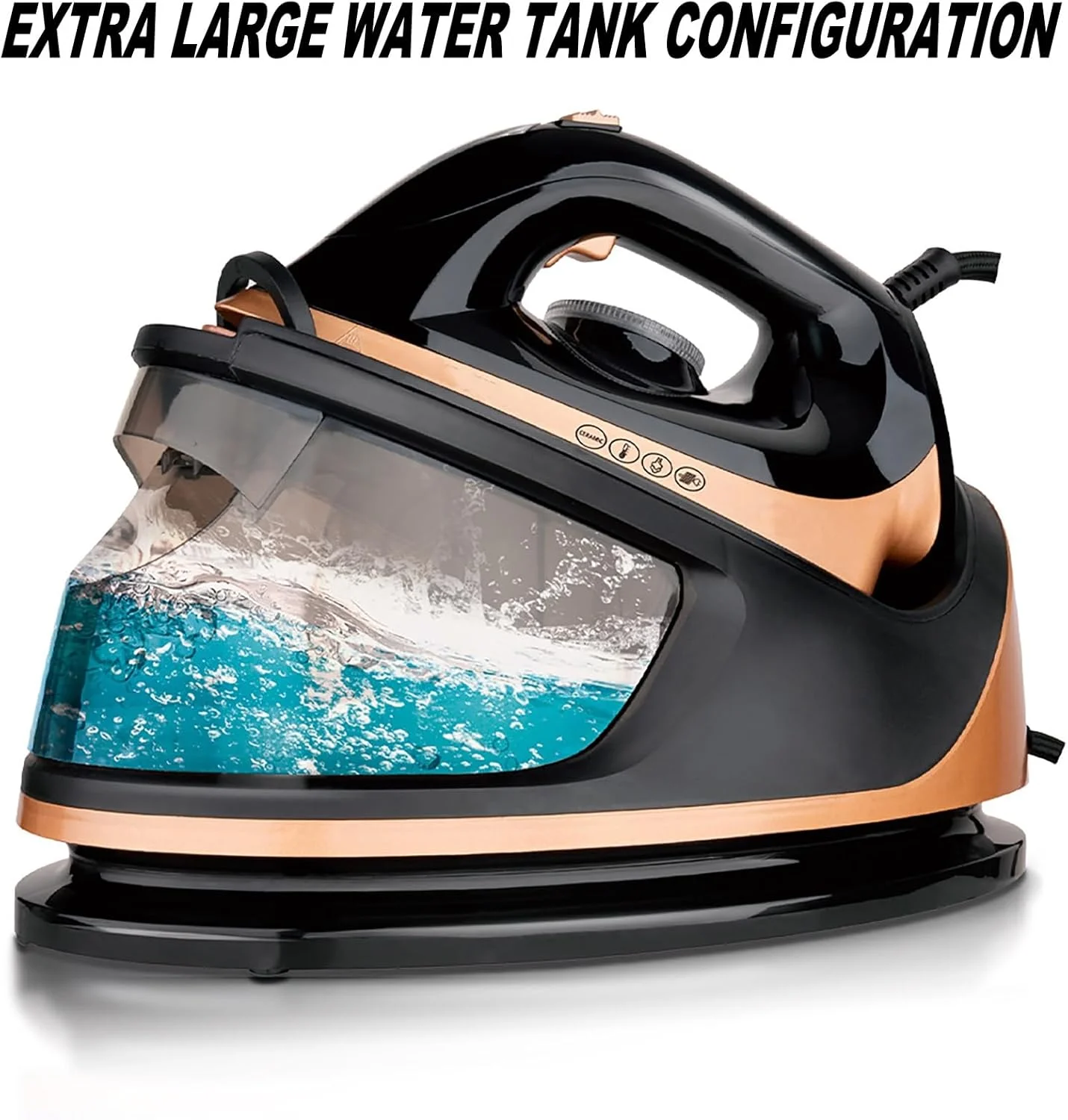 اتو مخزن دار YZRDCXM - اتو بخار، ژنراتور بخار 2600 وات با دکمه شات بخار، بخار قدرتمند، بخار عمودی، تنظیم دما، مخزن آب 1.8 لیتری اتو مخزن دار YZRDCXM - اتو بخار، ژنراتور بخار 2600 وات با دکمه شات بخار، بخار قدرتمند، بخار عمودی، تنظیم دما، مخزن آب 1.8 لیتری