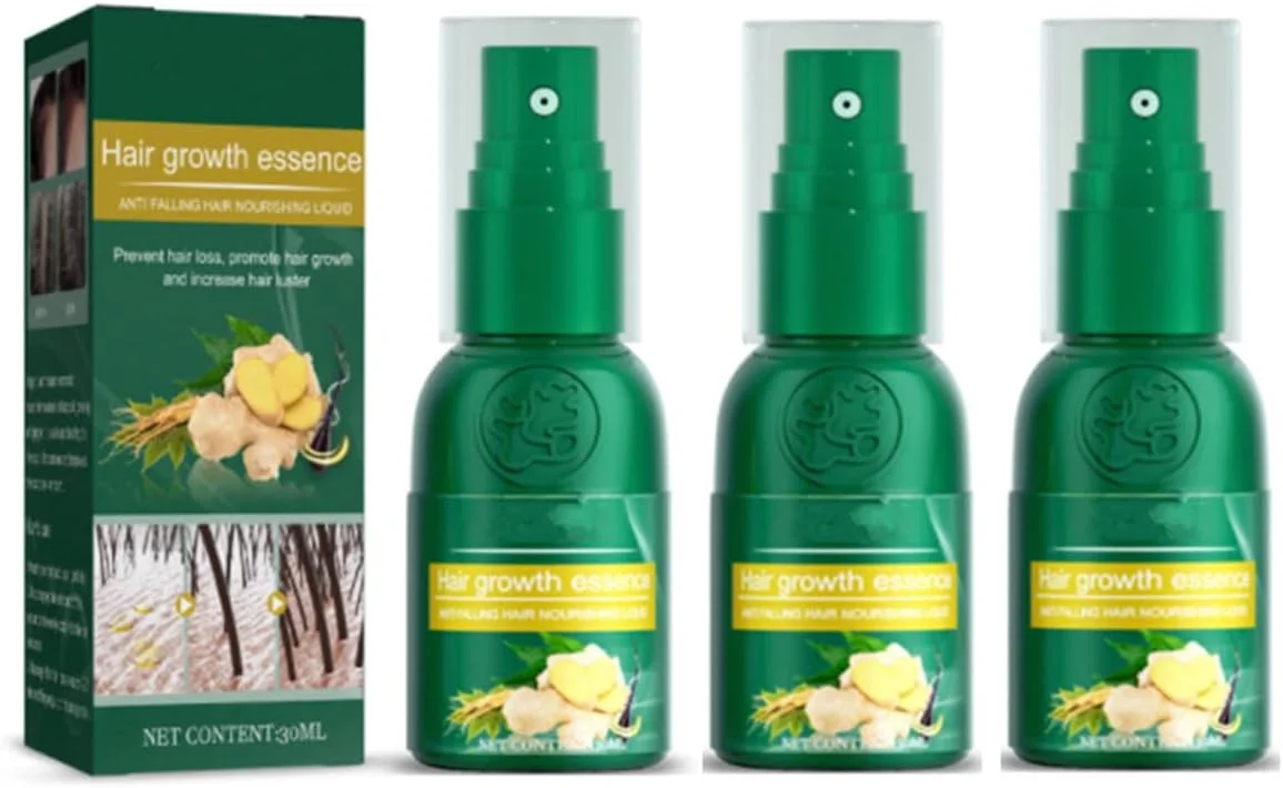 اسپری سرم رشد مجدد مو جینسینگ کره‌ای HyunGang، اسپری سرم جینسینگ کره‌ای Hairreborn، اسپری سرم زنجبیل رشد مجدد مو Hairolia، اسانس رشد مجدد مو Botanikx، اسپری مغذی زنجبیل، 30 میلی‌لیتر (3 عدد)