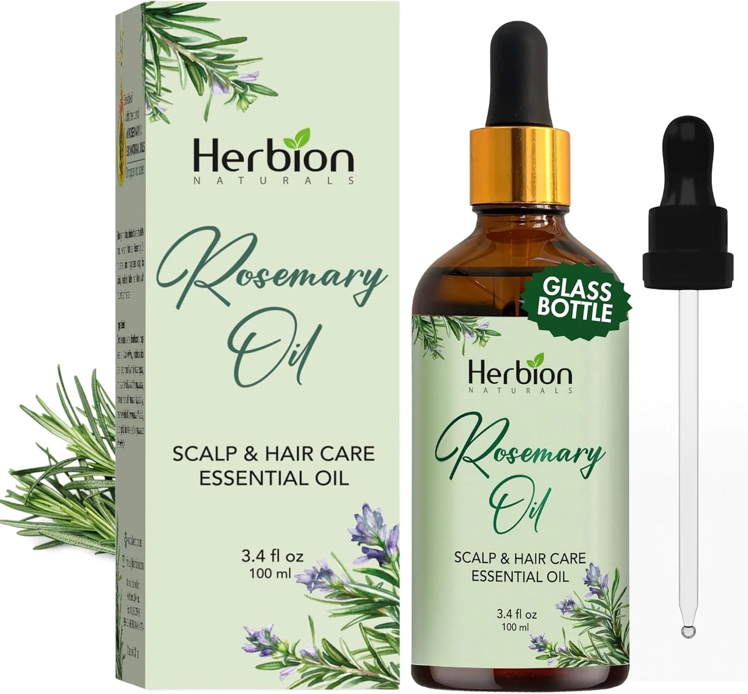 روغن مو رزماری Herbion Naturals حجم 100 میلی لیتر - روغن تقویت کننده مو غنی شده با روغن های ضروری برای مراقبت از پوست سر و مو، سرم تقویت کننده مو با اسطوخودوس و درخت چای، بطری شیشه ای روغن مو رزماری Herbion Naturals حجم 100 میلی لیتر - روغن تقویت کننده مو غنی شده با روغن های ضروری برای مراقبت از پوست سر و مو، سرم تقویت کننده مو با اسطوخودوس و درخت چای، بطری شیشه ای