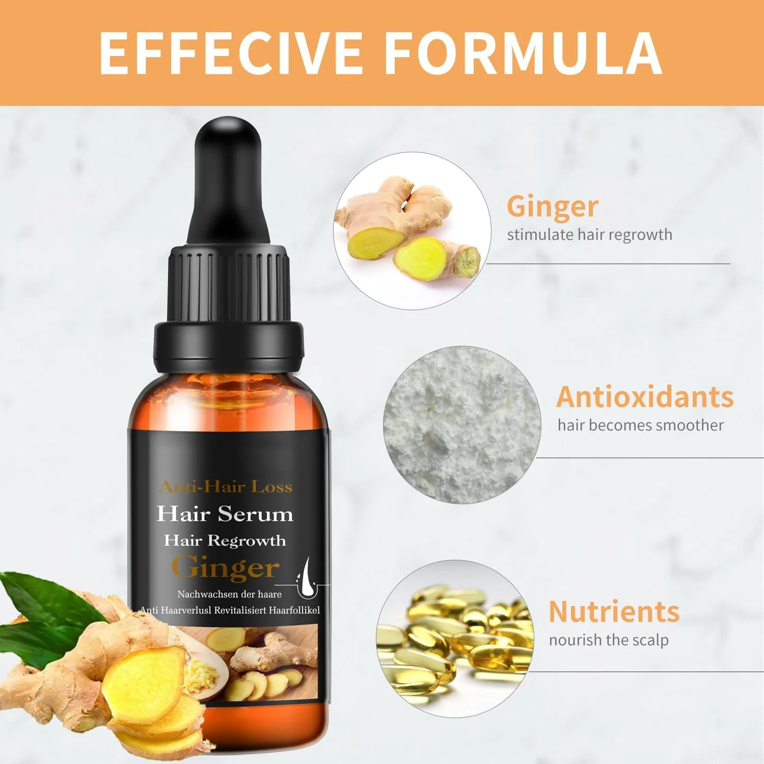 سرم رشد مو هومیوی، سرم ویتامین برای جلوگیری از ریزش و رشد مجدد مو، روغن زنجبیل برای موهای نازک/کم پشت/ترمیم فولیکولهای مو/تقویت مو، درمان رشد مو برای مردان و زنان سرم رشد مو هومیوی، سرم ویتامین برای جلوگیری از ریزش و رشد مجدد مو، روغن زنجبیل برای موهای نازک/کم پشت/ترمیم فولیکولهای مو/تقویت مو، درمان رشد مو برای مردان و زنان