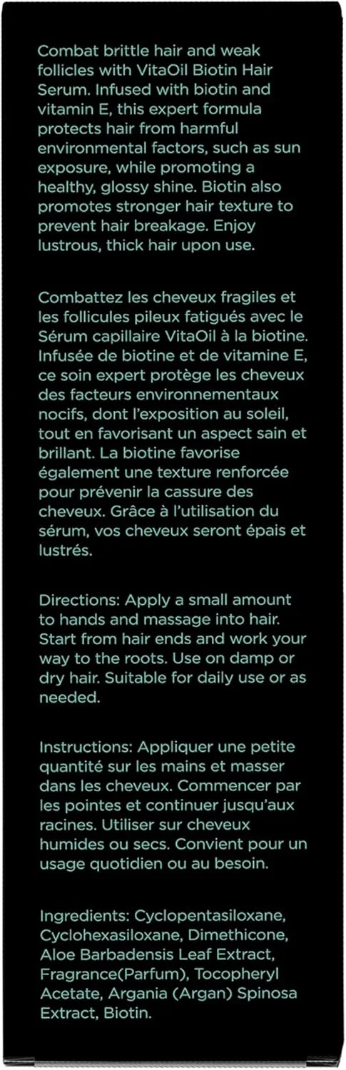 سرم رشد مو بیوتین HerStyler - غیر چرب، غیر چسبنده، بدون بو - کمپلکس بیوتین و ویتامین B - سرم ضخیم کننده برای انواع مو - 2 اونس مایع