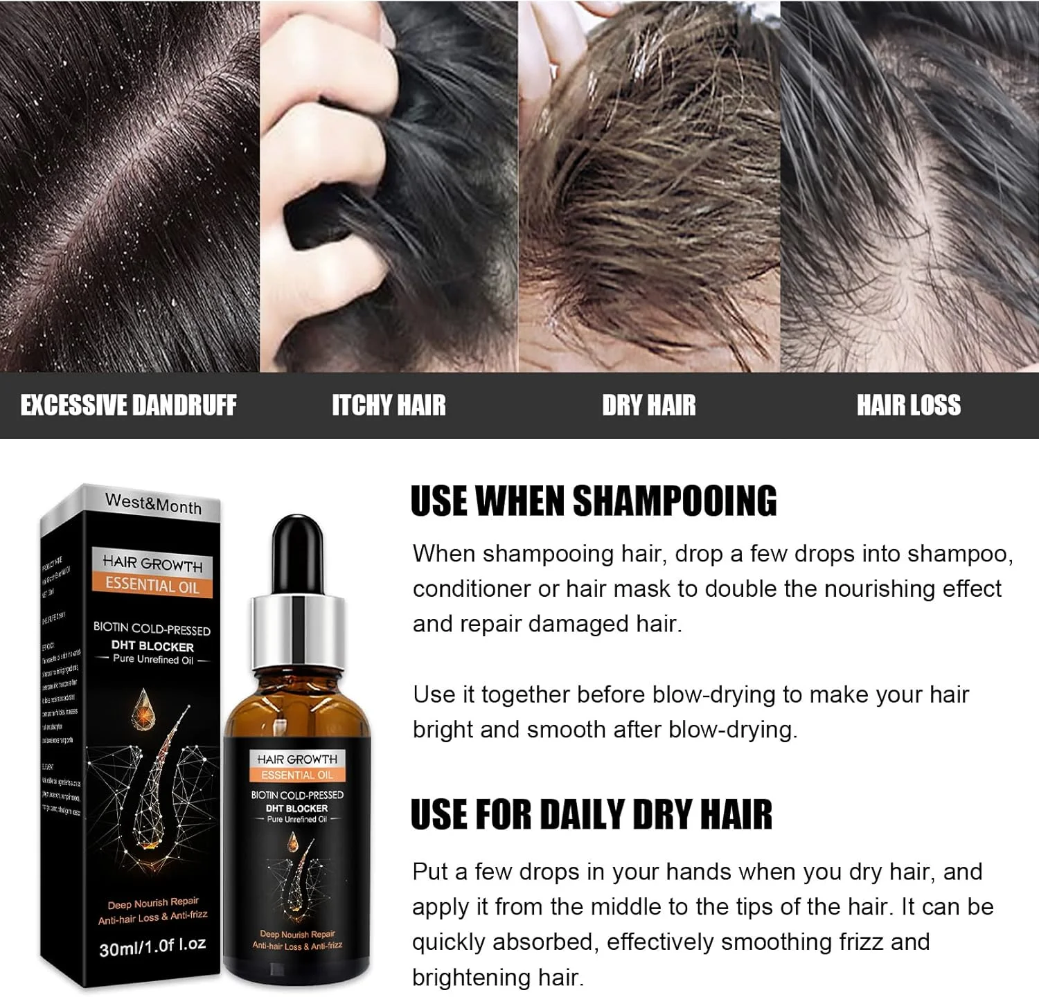 روغن تقویت کننده مو هیکومی - روغن ضروری طبیعی برای افزایش تراکم مو، روغن زنجبیل 7 روزه برای رشد مو، سرم ضد ریزش مو و رشد مو، سرم موی ارگانیک، برای رشد و ضخیم شدن مو (1 عدد) روغن تقویت کننده مو هیکومی - روغن ضروری طبیعی برای افزایش تراکم مو، روغن زنجبیل 7 روزه برای رشد مو، سرم ضد ریزش مو و رشد مو، سرم موی ارگانیک، برای رشد و ضخیم شدن مو (1 عدد)