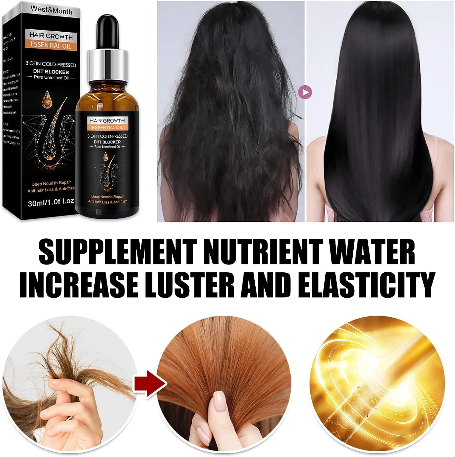 روغن تقویت کننده مو هیکومی - روغن ضروری طبیعی برای افزایش تراکم مو، روغن زنجبیل 7 روزه برای رشد مو، سرم ضد ریزش مو و رشد مو، سرم موی ارگانیک، برای رشد و ضخیم شدن مو (1 عدد) روغن تقویت کننده مو هیکومی - روغن ضروری طبیعی برای افزایش تراکم مو، روغن زنجبیل 7 روزه برای رشد مو، سرم ضد ریزش مو و رشد مو، سرم موی ارگانیک، برای رشد و ضخیم شدن مو (1 عدد)