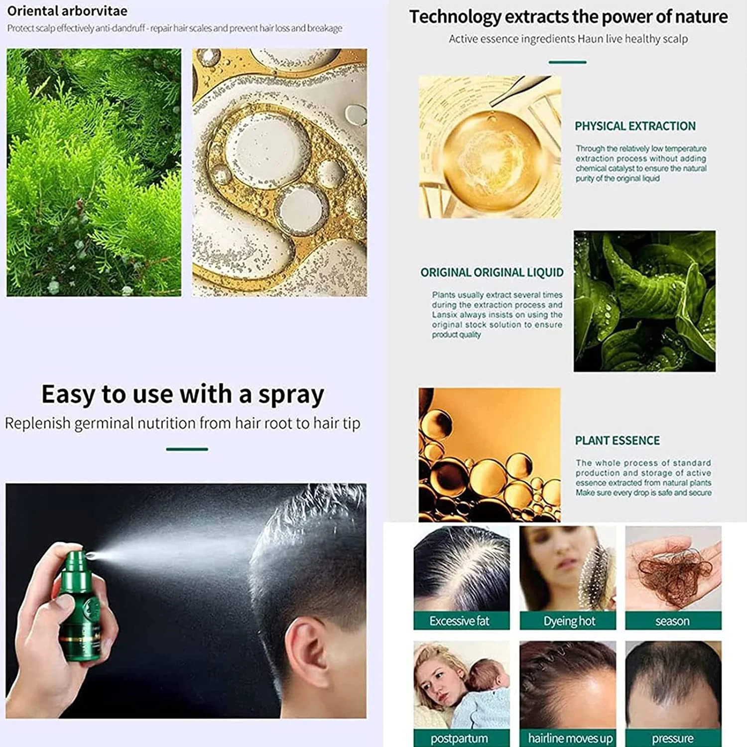 اسپری رشد مو شوگاگرو ژاپنی Hairpandora ShougaGRO Pro، اسپری رشد مو شوگاگرو ژاپنی Now-ShougaGRO، اسپری سرم احیا کننده مو جینسینگ کره ای HyunGang، اسپری زنجبیل رشد مو برای مردان و زنان (3 عدد)