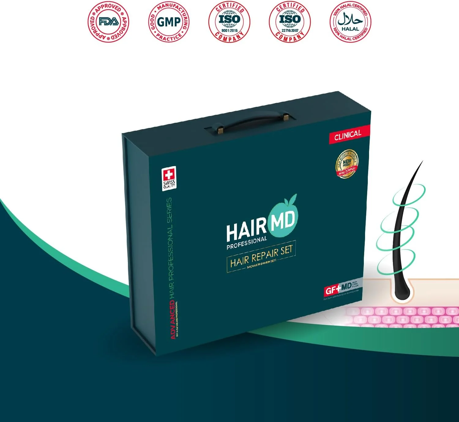 مجموعه ترمیم مو HairMD پس از کاشت مو - درمان انحصاری 3 ماهه ترمیم مو با شامپو، سرم مو، مولتی ویتامین مو، مزو سرم - محصولات پیشرفته مراقبت از مو با بیوتین، کراتین، کلاژن مجموعه ترمیم مو HairMD پس از کاشت مو - درمان انحصاری 3 ماهه ترمیم مو با شامپو، سرم مو، مولتی ویتامین مو، مزو سرم - محصولات پیشرفته مراقبت از مو با بیوتین، کراتین، کلاژن