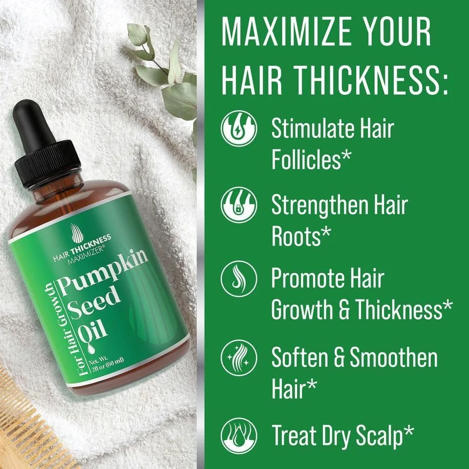 روغن دانه کدو تنبل برای رشد مو. تقویت و آبرسانی موهای نازک و خشک برای داشتن پوست سر سالم تر. برای زنان و مردان - سرم گیاهی 60 میلی لیتری