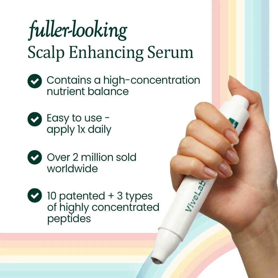 سرم پوست سر و مو برای موهای نازک از ویولب، 15 میلی لیتر - فرمول مغذی تست شده بالینی با بیوتین و پپتید. تقویت کننده سلامت پوست سر و موهایی با ظاهر پرتر