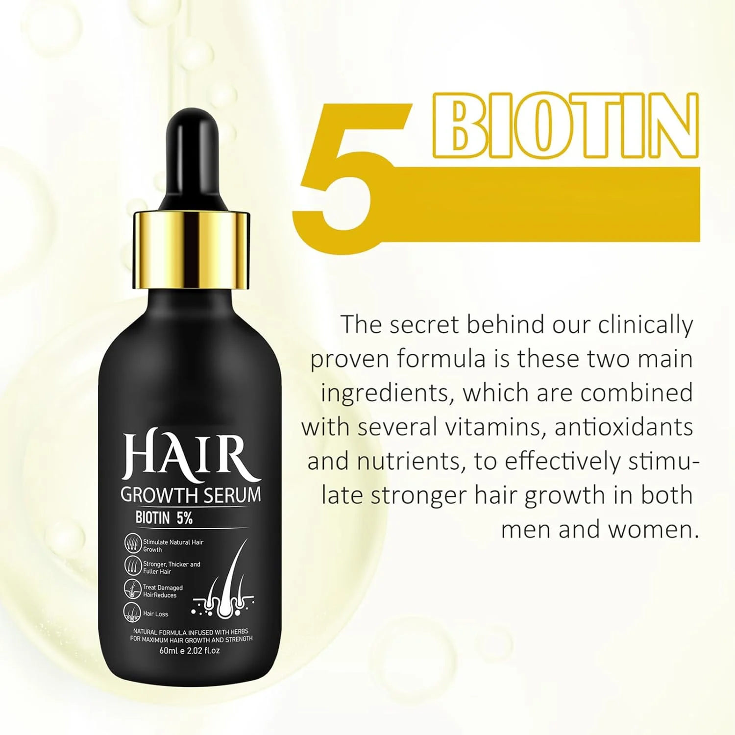 سرم رشد مو حاوی بیوتین - مراقبت از مو برای رشد سالم مو برای آقایان و بانوان - درمارولر فولیکول مو - فرمول رشد مو - فعال کننده مجدد فولیکول های موی آتروفیه شده - 60 میلی لیتر سرم رشد مو حاوی بیوتین - مراقبت از مو برای رشد سالم مو برای آقایان و بانوان - درمارولر فولیکول مو - فرمول رشد مو - فعال کننده مجدد فولیکول های موی آتروفیه شده - 60 میلی لیتر