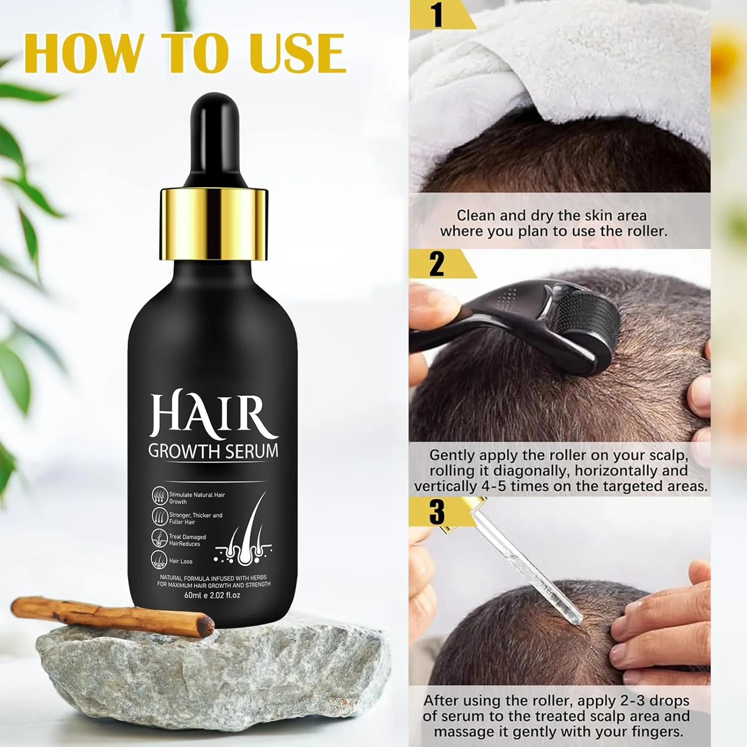 سرم رشد مو حاوی بیوتین - مراقبت از مو برای رشد سالم مو برای آقایان و بانوان - درمارولر فولیکول مو - فرمول رشد مو - فعال کننده مجدد فولیکول های موی آتروفیه شده - 60 میلی لیتر سرم رشد مو حاوی بیوتین - مراقبت از مو برای رشد سالم مو برای آقایان و بانوان - درمارولر فولیکول مو - فرمول رشد مو - فعال کننده مجدد فولیکول های موی آتروفیه شده - 60 میلی لیتر