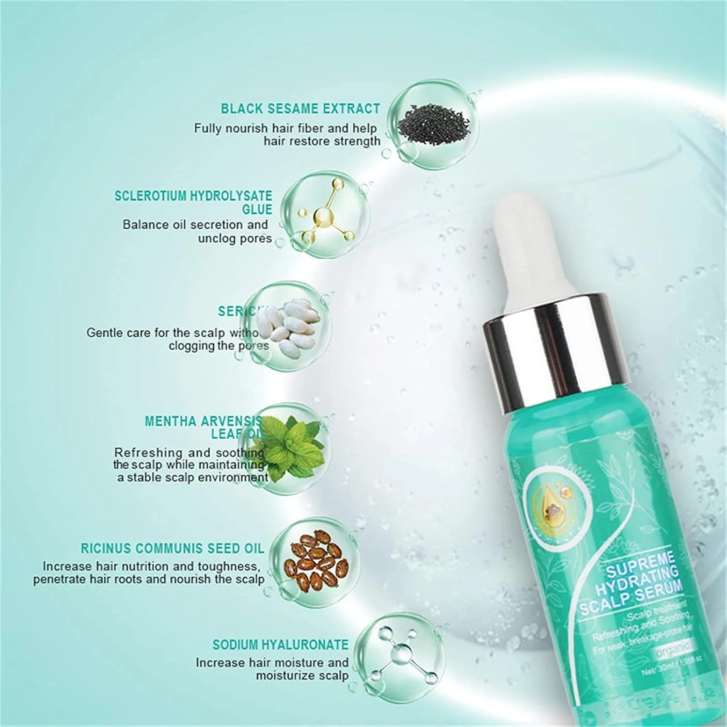 سرم درمان موی فعال کننده مو Puragro Suma، سرم فعال کننده مو Pura'Gro Suma، روغن کرچک برای رشد مو، سرم ضد ریزش مو، تقویت کننده رشد موهای ضخیم تر و قوی تر (1 عدد، برای پوست سر)