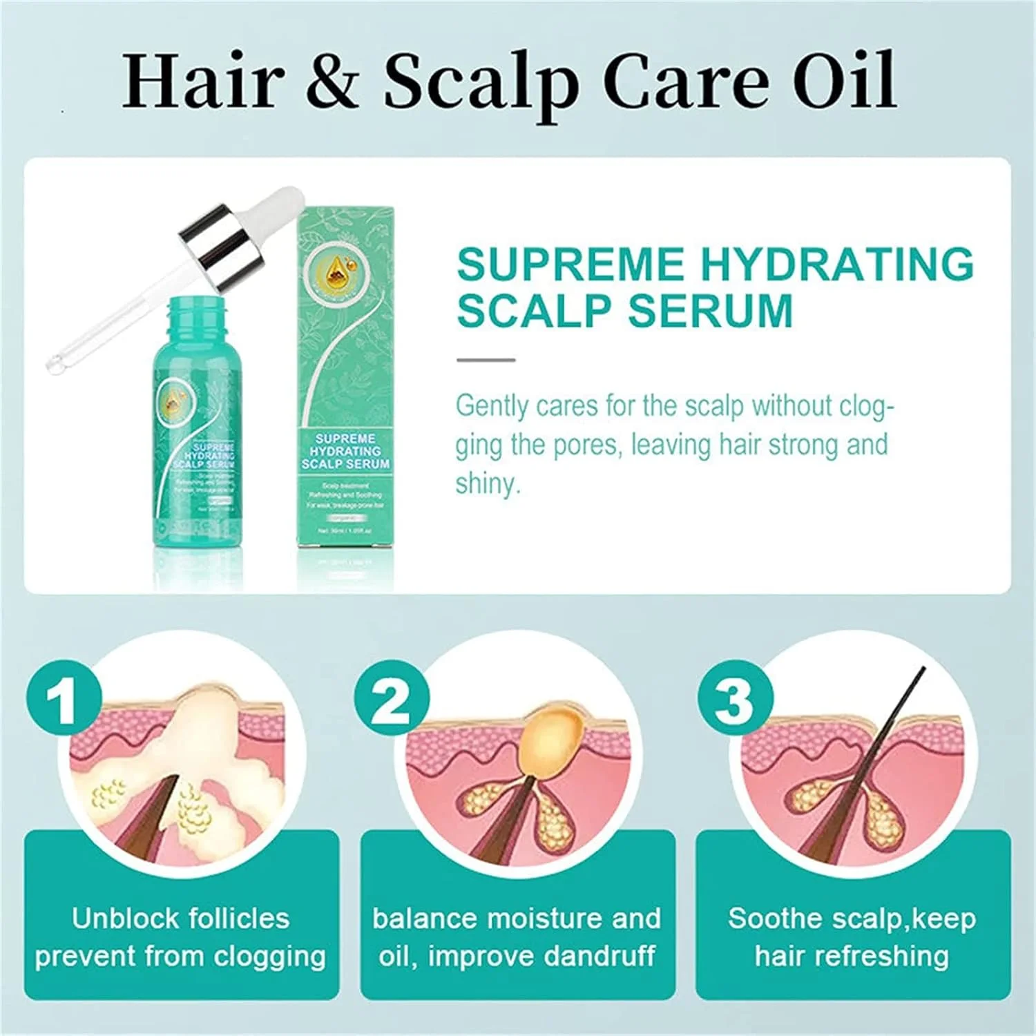 سرم درمان موی فعال کننده مو Puragro Suma، سرم فعال کننده مو Pura'Gro Suma، روغن کرچک برای رشد مو، سرم ضد ریزش مو، تقویت کننده رشد موهای ضخیم تر و قوی تر (1 عدد، برای پوست سر)