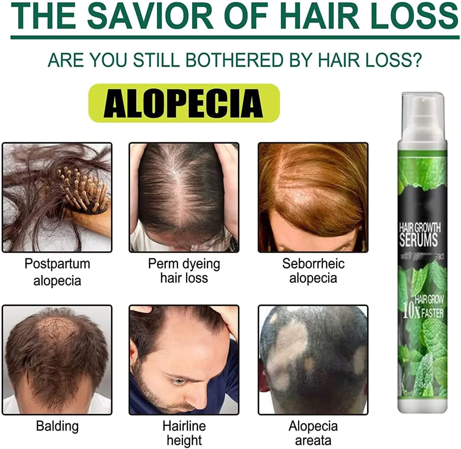 اسپری اسانس گیاهی رشد مو، جلوگیری از ریزش مو بعد از زایمان، اسپری اسانس گیاهی خط رویش مو، اسپری سرم رشد مو، روغن مو برای موهای قوی تر، ضخیم تر و رشد مو برای درمان ریزش مو (5 عدد) اسپری اسانس گیاهی رشد مو، جلوگیری از ریزش مو بعد از زایمان، اسپری اسانس گیاهی خط رویش مو، اسپری سرم رشد مو، روغن مو برای موهای قوی تر، ضخیم تر و رشد مو برای درمان ریزش مو (5 عدد)