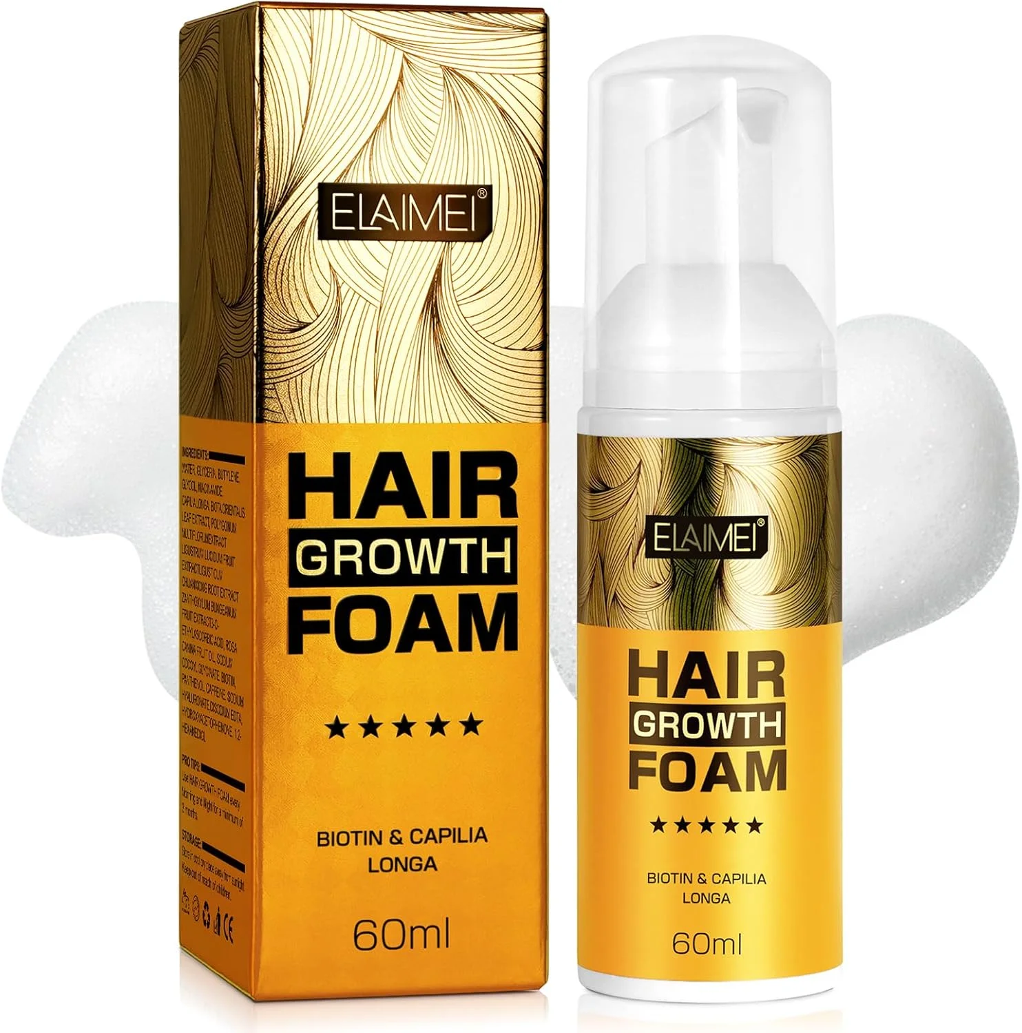 اسپری فوم رشد مو، درمان رشد مجدد مو برای آقایان و خانم ها، سرم رشد مو، ضد ریزش مو، ترمیم فولیکول های مو، درمان ریزش مو برای نقاط طاس و نازک شدن مو، 60 میلی لیتر اسپری فوم رشد مو، درمان رشد مجدد مو برای آقایان و خانم ها، سرم رشد مو، ضد ریزش مو، ترمیم فولیکول های مو، درمان ریزش مو برای نقاط طاس و نازک شدن مو، 60 میلی لیتر