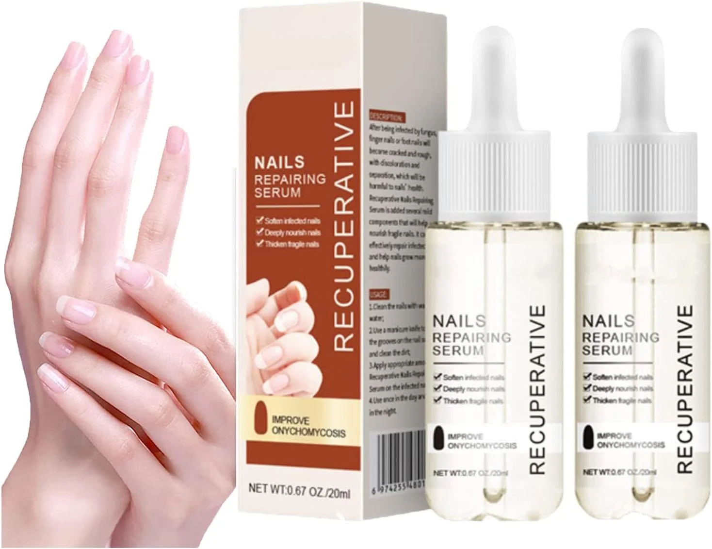 سرم تقویت کننده و رشد ناخن 7 روزه GFOUK، سرم رشد و استحکام ناخن، سرم روغنی تقویت کننده و رشد ناخن، درمان تقویت کننده ناخن برای ناخن های قوی تر در 1 هفته (2 عدد) سرم تقویت کننده و رشد ناخن 7 روزه GFOUK، سرم رشد و استحکام ناخن، سرم روغنی تقویت کننده و رشد ناخن، درمان تقویت کننده ناخن برای ناخن های قوی تر در 1 هفته (2 عدد)