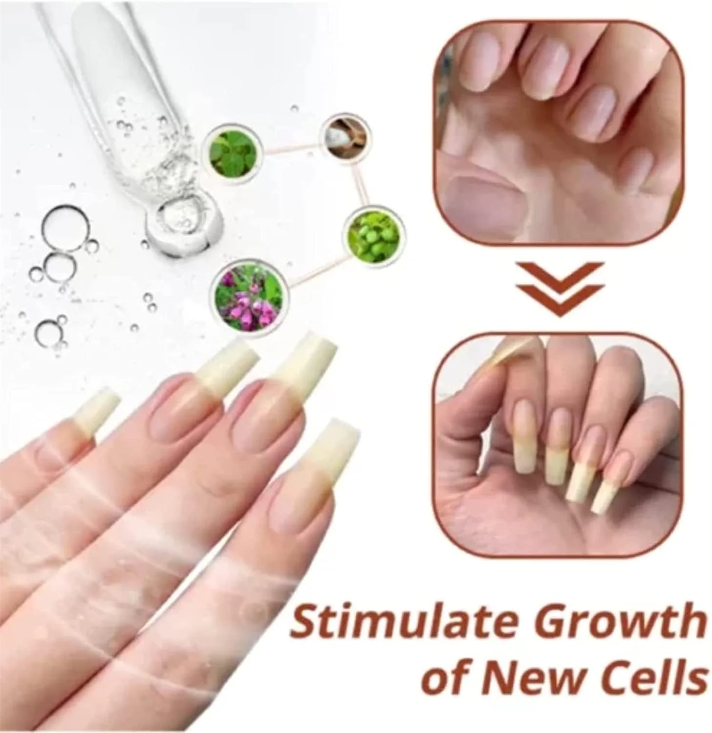 سرم تقویت کننده و رشد ناخن 7 روزه GFOUK، سرم رشد و استحکام ناخن، سرم روغنی تقویت کننده و رشد ناخن، درمان تقویت کننده ناخن برای ناخن های قوی تر در 1 هفته (2 عدد)