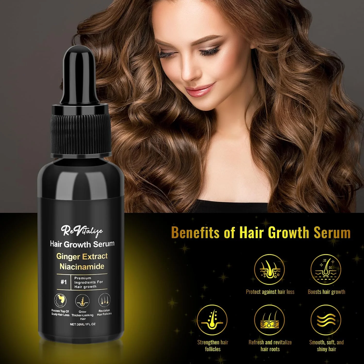 سرم رشد مو 30 میلی لیتری، عامل رشد ریش مردان، سرم رشد مو برای موهای نازک، توقف ریزش مو، تسریع رشد مو، ضد ریزش مو برای مردان و زنان