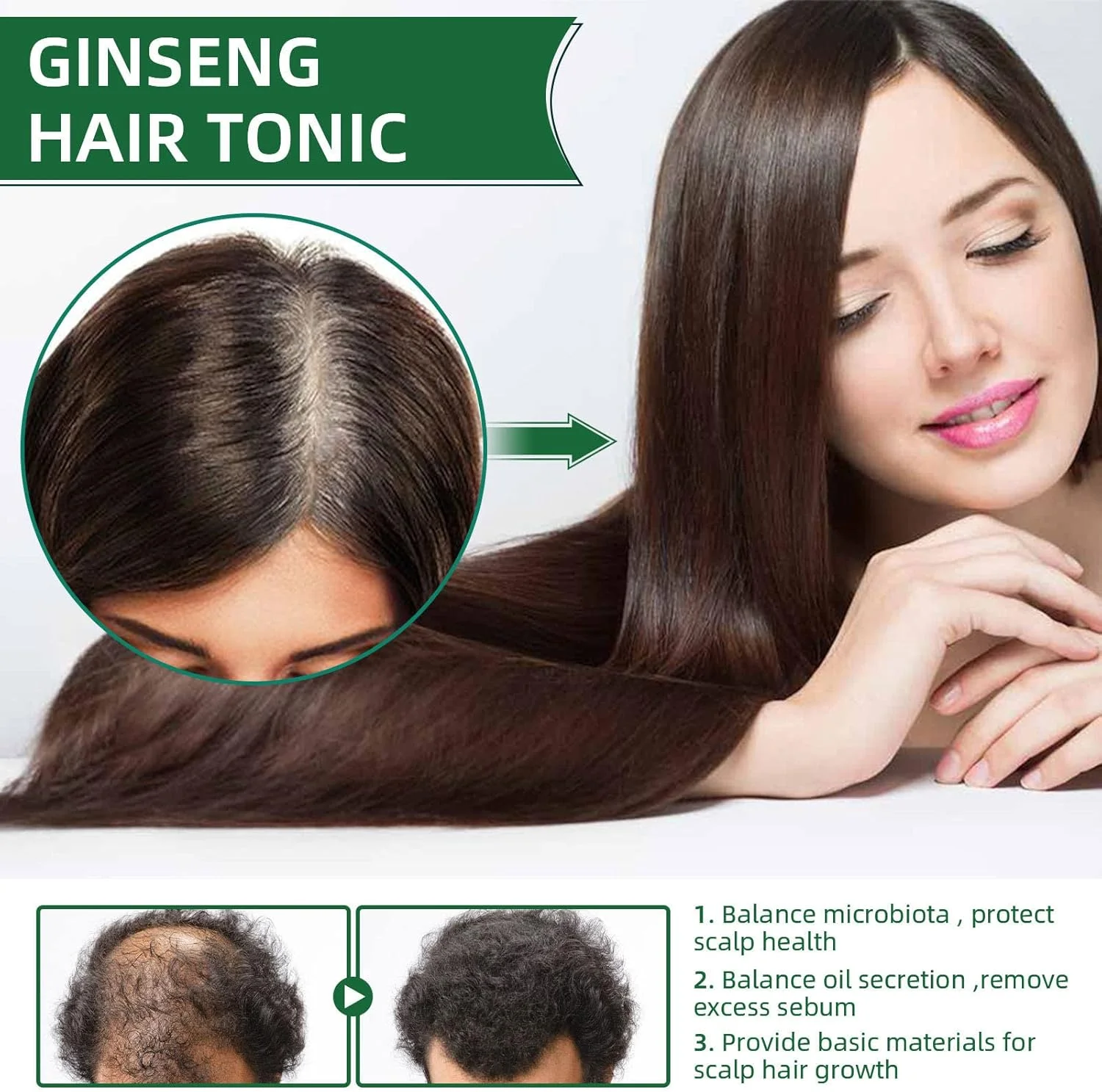 اسپری سرم رشد مجدد مو جینسینگ، اسانس رشد مجدد مو، اسپری احیا کننده مو جینسینگ، اسپری مو جینسینگ، اسپری رشد مجدد مو برای زنان و مردان (1 عدد) اسپری سرم رشد مجدد مو جینسینگ، اسانس رشد مجدد مو، اسپری احیا کننده مو جینسینگ، اسپری مو جینسینگ، اسپری رشد مجدد مو برای زنان و مردان (1 عدد)