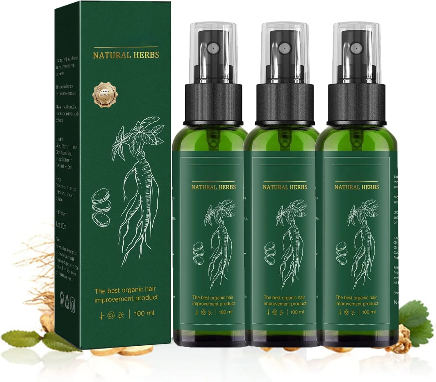 اسپری احیا کننده مو با جینسینگ قرمز KORTIN، اسپری سرم رشد مجدد مو با جینسینگ هیونگانگ کره، اسپری اسانس گیاهی رشد مو، سرم اسپری رشد مو زنجبیلی برای زنان و مردان (3 عدد) اسپری احیا کننده مو با جینسینگ قرمز KORTIN، اسپری سرم رشد مجدد مو با جینسینگ هیونگانگ کره، اسپری اسانس گیاهی رشد مو، سرم اسپری رشد مو زنجبیلی برای زنان و مردان (3 عدد)