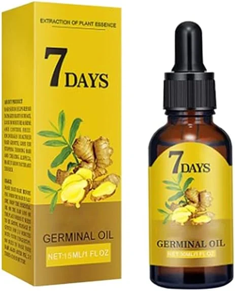 روغن تقویت کننده مو زنجبیلی NLLNT، درمان سریع ریزش مو، روغن ضروری رشد مجدد مو، سرم ضد ریزش و تقویت کننده ریشه مو در 7 روز