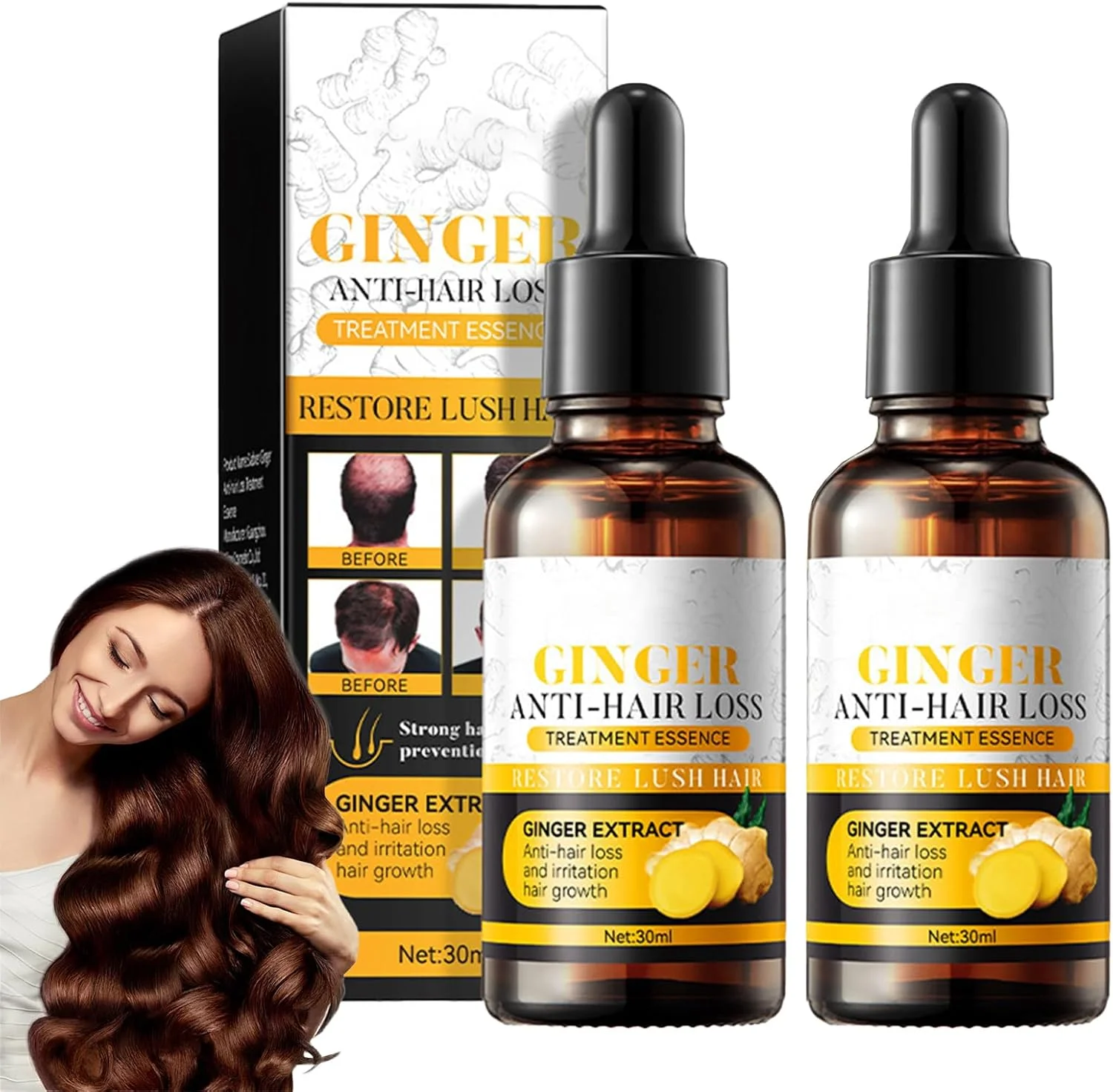 اسانس رشد مو زنجبیلی، اسانس زنجبیل ضد ریزش مو، روغن رشد مو، سرم زنجبیل، ضد ریزش مو، اسانس مو