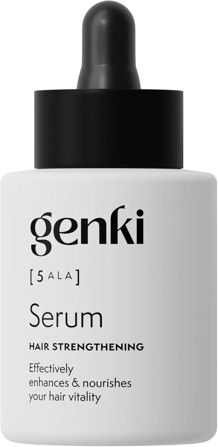 سرم تقویت کننده مو Genki Haircare حجم 50 میلی لیتر حاوی 5-ALA و کافئین، اثبات شده برای افزایش تراکم مو و تحریک رشد مو سرم تقویت کننده مو Genki Haircare حجم 50 میلی لیتر حاوی 5-ALA و کافئین، اثبات شده برای افزایش تراکم مو و تحریک رشد مو
