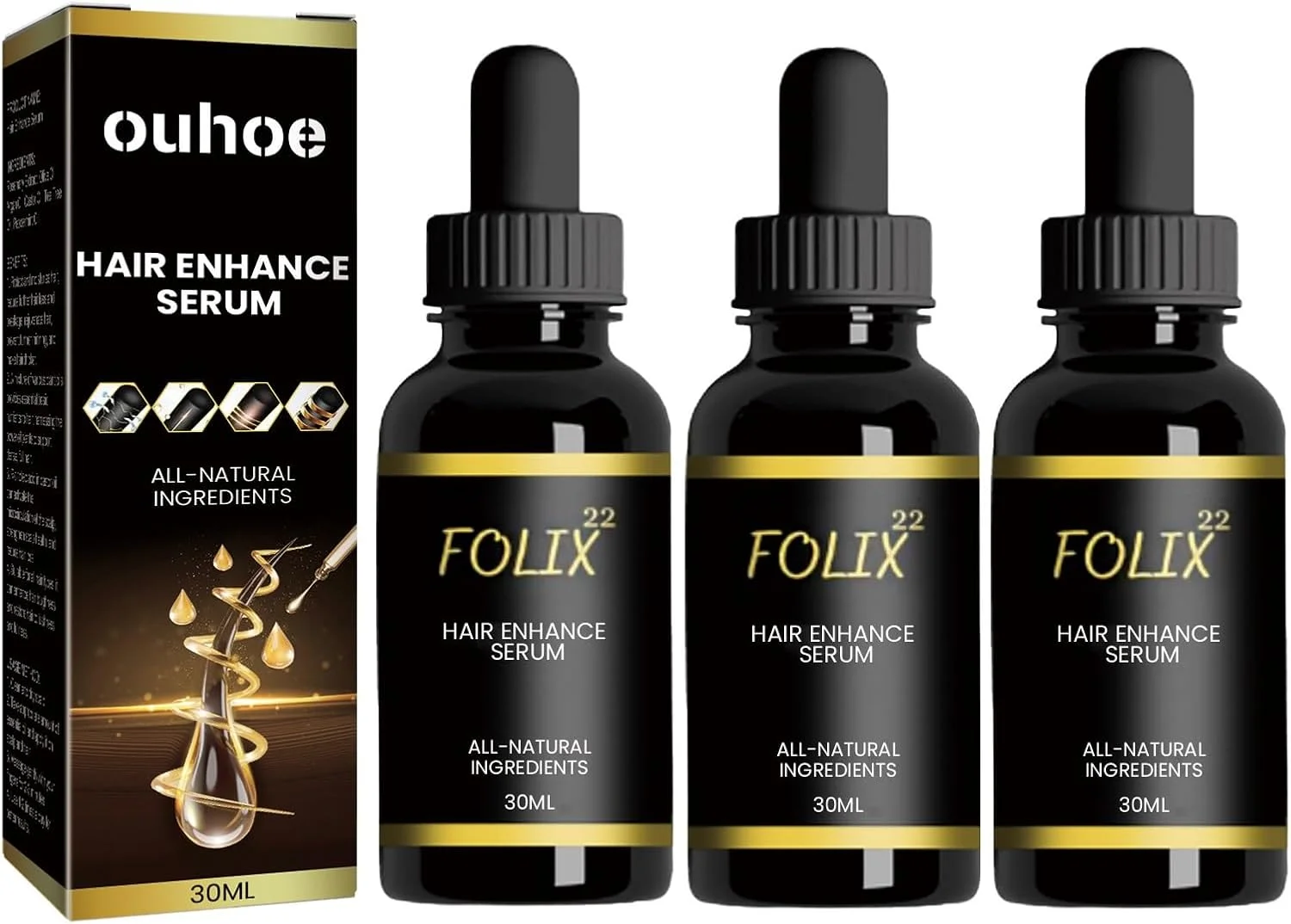 مجموعه ۳ عددی فرمول رشد مو Folix22، سرم رشد مو Folix 22، فرمول ضد ریزش مو Folix 22، روغن رشد مو Folix22، روغن ضروری ضد ریزش مو، ترمیم موهای آسیب دیده