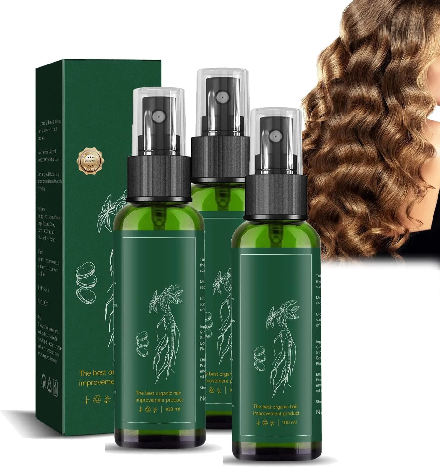 اسپری احیا کننده مو با عصاره جینسینگ قرمز Re Fine، اسپری احیا کننده مو با جینسینگ قرمز Kortin، سرم اسپری رشد مجدد مو با زنجبیل، برای زنان و مردان (100 میلی لیتر، 3 عدد) اسپری احیا کننده مو با عصاره جینسینگ قرمز Re Fine، اسپری احیا کننده مو با جینسینگ قرمز Kortin، سرم اسپری رشد مجدد مو با زنجبیل، برای زنان و مردان (100 میلی لیتر، 3 عدد)