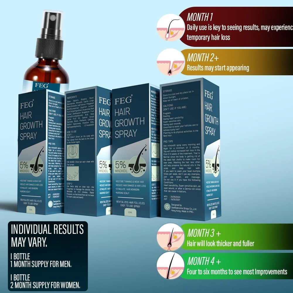 مجموعه سرم رشد مو FEG - ماینوکسیدیل 5% به همراه غلتک | ماینوکسیدیل 5 برای آقایان و بانوان | سرم های رشد مجدد مو، ریش و بیوتین برای داشتن روغن رشد موی ضخیم تر و سالم تر 60 میلی لیتر مجموعه سرم رشد مو FEG - ماینوکسیدیل 5% به همراه غلتک | ماینوکسیدیل 5 برای آقایان و بانوان | سرم های رشد مجدد مو، ریش و بیوتین برای داشتن روغن رشد موی ضخیم تر و سالم تر 60 میلی لیتر